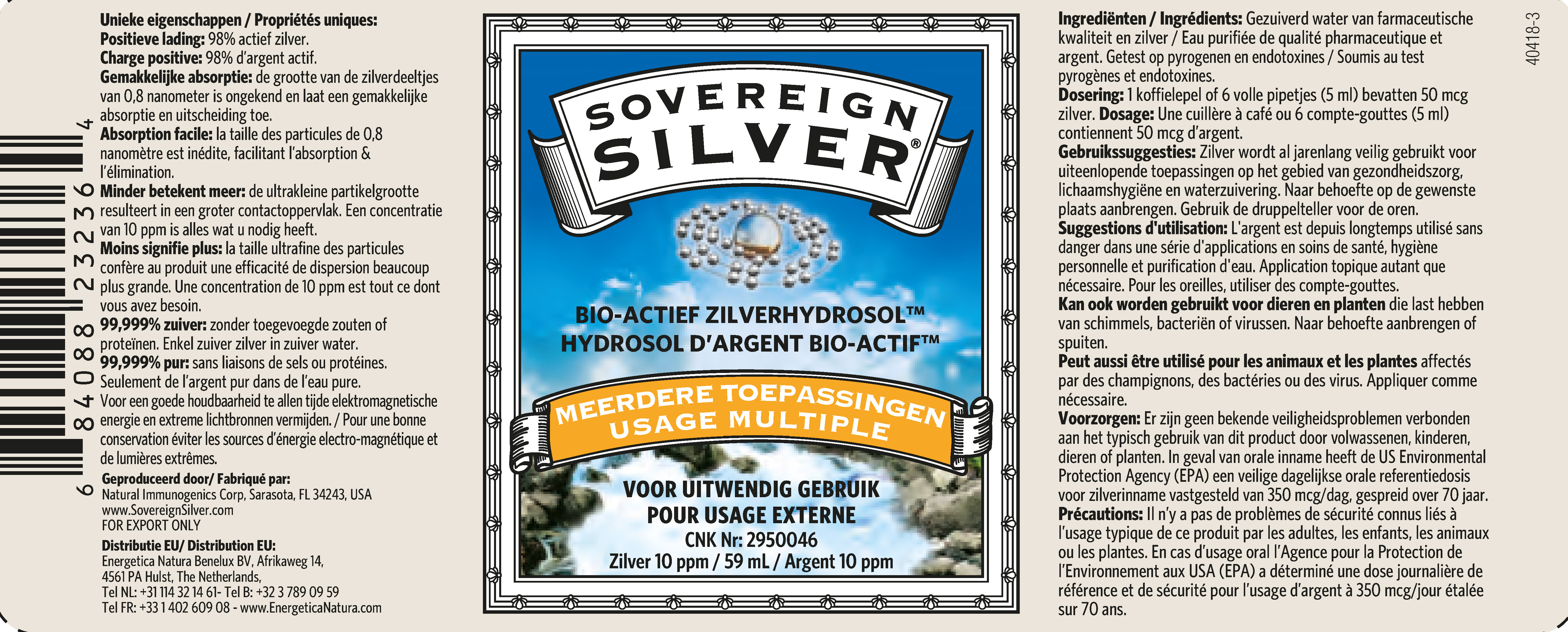 Sovereign Silver Hydrosol d’Argent Energetica Natura